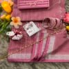 Cotton Pink Saree combo🌸