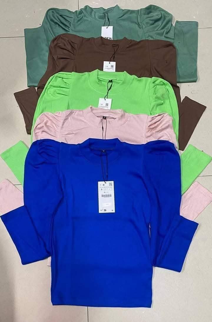 Blue crop top blouses - Image 4