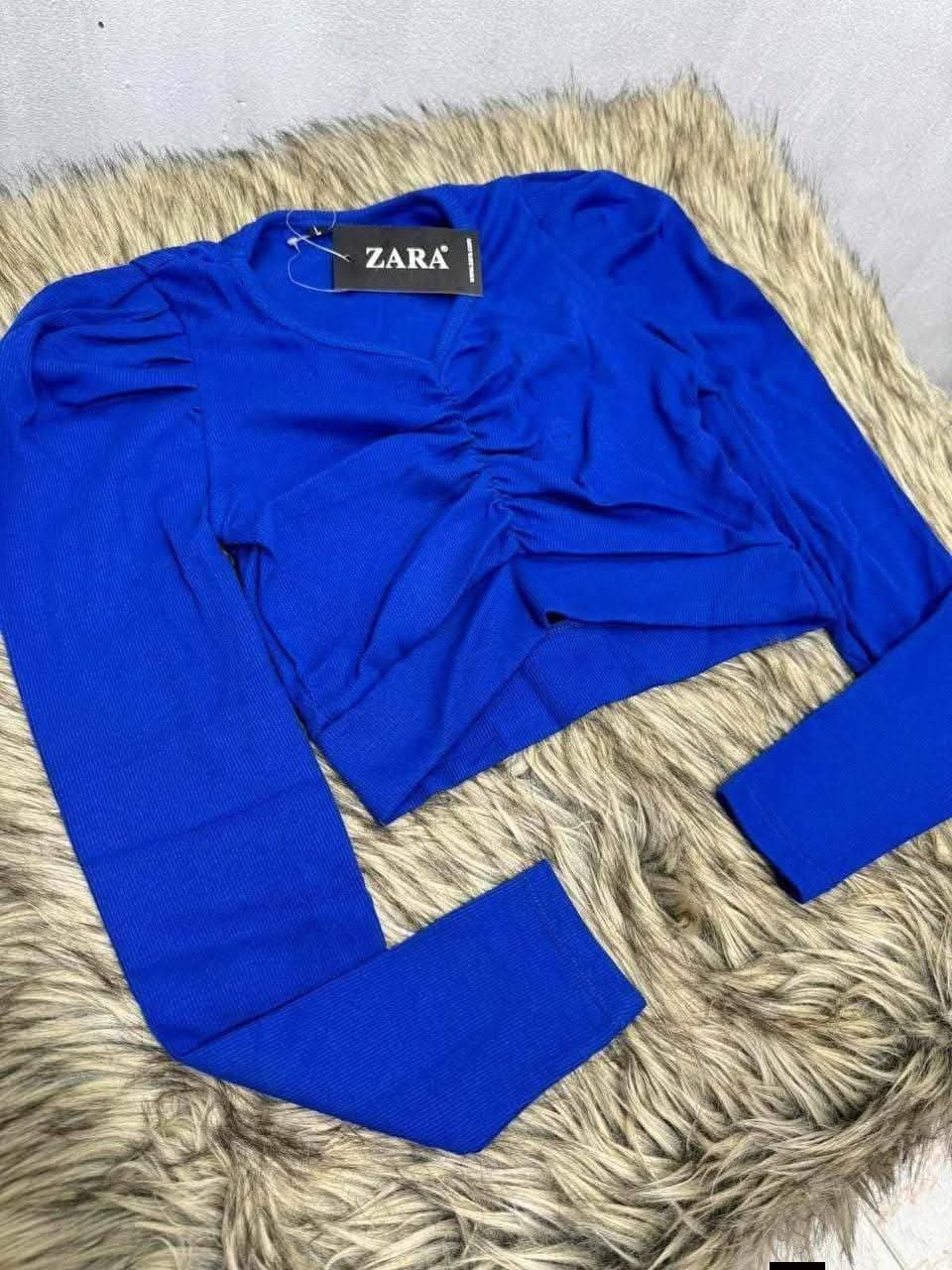 Blue crop top blouses - Image 2