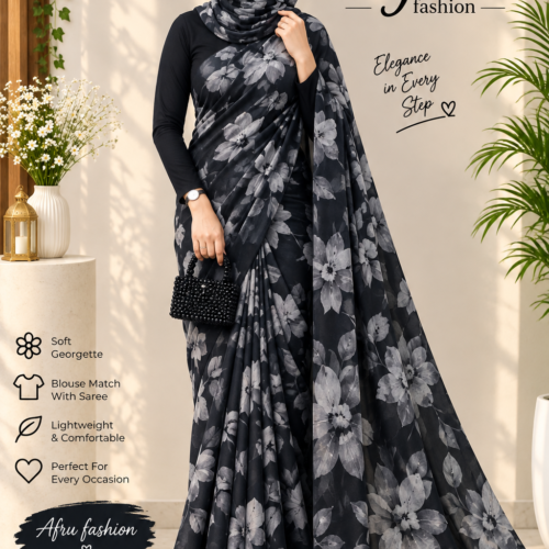 Sifon Georgette Black White